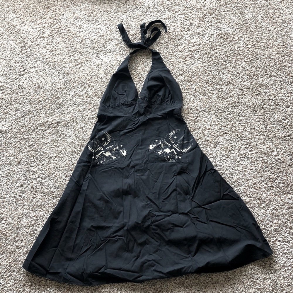 Sailor Jerry halter Swallows dress Sz M
